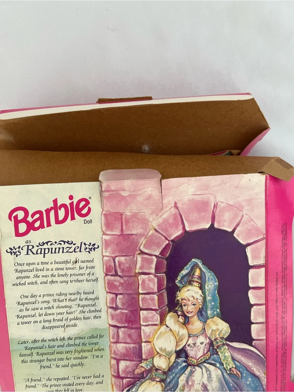 Barbie Rapunzel Doll in Teal & Pink with Gold Accents